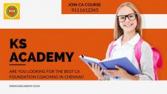 KS Academy - a Professional Online CA Coaching Institute in Madurai, founded with the vision of Creating Quality Chartered Accountants, has been a stepping stone to the success of Aspiring Students.
https://ksacademy.co.in/online-ca-coaching-centre-in-madurai.php