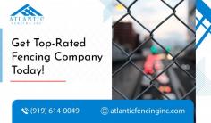 Get a Professional Fencing Company Today!

Experience top-notch fencing services with 5 Star Fencing Company in Wake Forest. Atlantic Fencing has a skilled team that delivers exceptional craftsmanship, using premium materials to ensure durable and beautiful fences. From installation to repairs, trust us for your residential or commercial fencing needs. Choose excellence with our experts!
