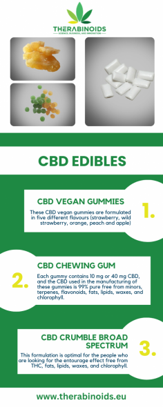 Strongest CBD Edibles in the UK | Therabinoids Europe B.V. 


Therabinoids Europe B.V. offers some of the strongest CBD edibles in the UK, providing a powerful and convenient way to experience the potential benefits of cannabidiol (CBD). Our products are carefully crafted to deliver a high concentration of CBD in a delicious and easy-to-consume form, making it a popular choice for those seeking a potent CBD experience. Visit the website to know more! 
https://www.therabinoids.eu/wl-edibles/													