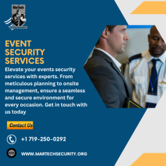 Elevate your events security services with experts. From meticulous planning to onsite management, ensure a seamless and secure environment for every occasion. Get in touch with us today