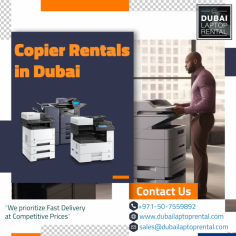 Dubai Laptop Rental Company is might be a wise idea when you are printing a high quality documents which becomes easier and effective. For Copier Rental in Dubai contact us: +971-50-7559892 Visit us: https://www.dubailaptoprental.com/