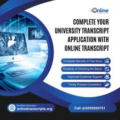 Online Transcript is a Team of Professionals who helps Students for applying their Transcripts, Duplicate Marksheets, and Duplicate Degree Certificate (In case of loss or damage) directly from their Universities, Boards, or Colleges on their behalf. Online Transcript focuses on the issuance of Academic Transcripts and making sure that the same gets delivered safely & quickly to the applicant or at the desired location.