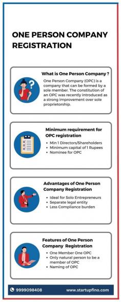 "Discover seamless One Person Company (OPC) registration services at StartupFino. Start your solo entrepreneurial journey today!"
