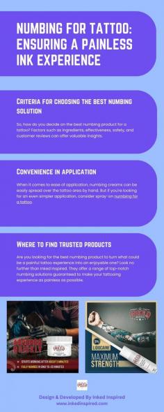 Topical anesthetics like numbing creams and sprays work by blocking the skin's pain receptors, making it easier to endure the tattooing process. These products are a game-changer for those with low pain tolerance or for tattoos in sensitive areas. They help you remain still, comfortable, and pain-free, even during extended sessions.
