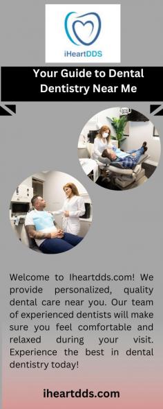 Your Guide to Dental Dentistry Near Me

Welcome to Iheartdds.com! We provide personalized, quality dental care near you. Our team of experienced dentists will make sure you feel comfortable and relaxed during your visit. Experience the best in dental dentistry today!

https://iheartdds.com/