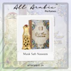 Introducing 'Musk Safi Naseem,' an eternal fragrance of delicacy and attractiveness. All Arabic Elegance Unveiled.

Musk All Arabic's fascinating scent Musk Safi Naseem delights with a gentle musk and fresh note combination. Accept the spirit of elegance and class in each droplet."

