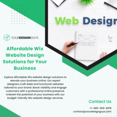 Elevate your business with affordable Wix website design solutions. Our expert designers create sleek, functional sites tailored to your brand, boosting online visibility. Visit: https://yourdesignguys.com/what-we-do/wix-website-design/

