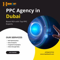 Habibisoft is a leading agency for PPC management in Dubai and is the best choice for comprehensive PPC services. Our dedication to excellence and innovation helps us deliver unparalleled results, making us the go-to advertising agency for businesses seeking effective PPC solutions.
Our team of seasoned professionals excels as a PPC agency in Dubai, offering top-notch PPC management services. We are proficient in optimizing PPC campaigns, ensuring maximum visibility and engagement for your brand. Our PPC experts tailor solutions to meet your unique needs, whether you're looking for targeted keyword strategies or compelling ad creatives.
In the dynamic landscape of online advertising, Habibisoft remains at the forefront, providing cutting-edge PPC services in Dubai. We integrate industry best practices with a deep understanding of market trends, making us the preferred choice for businesses looking to enhance their online presence.
At Habibisoft, we understand the significance of effective PPC management in driving business success. Our dedicated team works tirelessly to analyze data, refine strategies, and maximize ROI for every client. As the best PPC agency in Dubai, we take pride in delivering measurable results that align with your business objectives.
Our agency is the top choice for PPC management in Dubai, providing a complete range of services to enhance your online advertising endeavors. Collaborate with us for exceptional proficiency and a dedication to advancing your business in the fiercely competitive digital realm.
