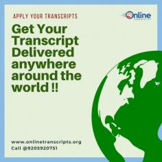 Online Transcript is a Team of Professionals who helps Students for applying their Transcripts, Duplicate Marksheets, Duplicate Degree Certificate ( Incase of lost or damaged) directly from their Universities, Boards or Colleges on their behalf. Online Transcript is focusing on the issuance of Academic Transcripts and making sure that the same gets delivered safely & quickly to the applicant or at desired location. https://onlinetranscripts.org/