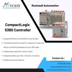 Rockwell Automation CompactLogix 5380 Controller

CompactLogix and Compact GuardLogix 5380 controllers provide higher performance, increased capacity, improved productivity and enhanced security to help meet the growing demands of smart machines and equipment for manufacturing.

