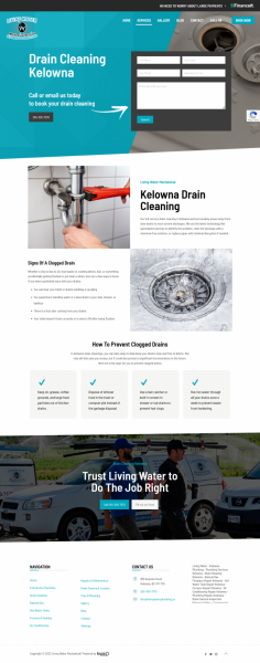 Drain Cleaning in Kelowna

https://livingwaterplumbing.ca/drain-cleaning-kelowna/

Living Water Mechanical provides a variety of plumbing services including drain cleaning in Kelowna to residential and commercial clients. 

