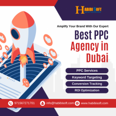 Habibisoft is a leading agency for PPC management in Dubai and is the best choice for comprehensive PPC services. Our dedication to excellence and innovation helps us deliver unparalleled results, making us the go-to advertising agency for businesses seeking effective PPC solutions.
Our team of seasoned professionals excels as a PPC agency in Dubai, offering top-notch PPC management services. We are proficient in optimizing PPC campaigns, ensuring maximum visibility and engagement for your brand. Our PPC experts tailor solutions to meet your unique needs, whether you're looking for targeted keyword strategies or compelling ad creatives.
In the dynamic landscape of online advertising, Habibisoft remains at the forefront, providing cutting-edge PPC services in Dubai. We integrate industry best practices with a deep understanding of market trends, making us the preferred choice for businesses looking to enhance their online presence.
At Habibisoft, we understand the significance of effective PPC management in driving business success. Our dedicated team works tirelessly to analyze data, refine strategies, and maximize ROI for every client. As the best PPC agency in Dubai, we take pride in delivering measurable results that align with your business objectives.
Our agency is the top choice for PPC management in Dubai, providing a complete range of services to enhance your online advertising endeavors. Collaborate with us for exceptional proficiency and a dedication to advancing your business in the fiercely competitive digital realm.
