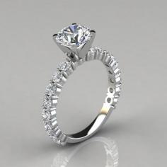 Forever Moissanite has a team of master craftsmen who designradiant,unique round cut common prong moissanite engagement rings.Check their website now!