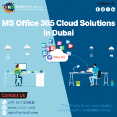 VRS Technologies LLC is one of the major supplier of MS office 365 Cloud Solutions in Dubai. We offer Entire Microsoft office productivity which suits to your business. Contact us: +971 56 7029840 Visit us: https://www.vrstech.com/