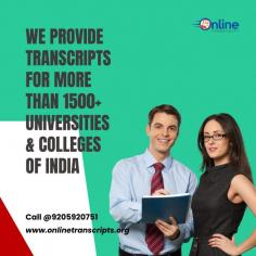 Online Transcript is a Team of Professionals who helps Students for applying their Transcripts, Duplicate Marksheets, Duplicate Degree Certificate ( Incase of lost or damaged) directly from their Universities, Boards or Colleges on their behalf. Online Transcript is focusing on the issuance of Academic Transcripts and making sure that the same gets delivered safely & quickly to the applicant or at desired location.  https://onlinetranscripts.org/