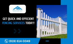 Get a Dedicated Fencing Company Today!

Looking for the best fencing company in North Raleigh? our team of experienced professionals has been providing quality fence installation services. We are committed to delivering exceptional results on every project. Contact Atlantic Fencing today to schedule a consultation.
