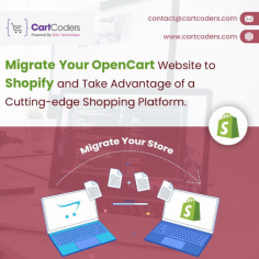 Access the full potential of your online store by choosing CartCoders for OpenCart to Shopify migration services. Upgrade to Shopify and elevate your eCommerce experience seamlessly. Our experts ensure a smooth transition, providing cutting-edge solutions to enhance your online presence. Trust us for an effortless OpenCart to Shopify migration and take your online business to new heights.