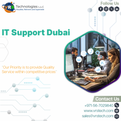 VRS Technologies LLC is the most useful supplier of IT Support Dubai. We make sure your business stays smooth functioning and your business environment runs efficiently. For More Info Contact us: +971 56 7029840 Visit us: https://www.vrstech.com/it-support-dubai.html