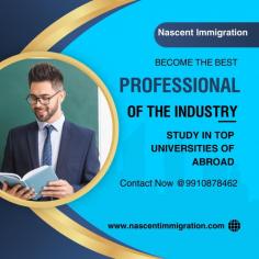 Nascent Immigration is a Team of Professionals who kept your personal and professional needs into consideration before recommending a visa for you. They are there to study your profile thoroughly and counsel you as per your future aspirations. Those Students who are planning to study abroad we assure that once you meet our consulting professionals all your doubts and queries will be answered and you’ll just want to be proactive enough to complete the process at the earliest. Canadian Student Visa is the first preferable choice of almost all the Indian Students for Higher Studies but there are so many other options are also available these days. We are working as a Study Abroad Consultants and helping Students to get the admissions in Canada, Australia, New Zealand, Ireland, USA & UK. Online Student Visa also dealing in Permanent Residency Visa of Canada, Business Visa of Canada, LMIA Support in Canada, Permanent Residency Visa of Australia, Transcript Support, Overseas Staffing, PR Consultancy.https://nascentimmigration.com/