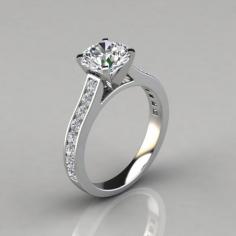 Forever Moissanite cathedral round cut channel set moissanite engagement ring is always in vogue and loved by all. Do check their website now!