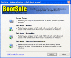 BootSafe Crack allows users to select between Safe Mode with Networking, regular Mode, and protected mode command prompt only. It is helpful in situations requiring repair, malware removal, and troubleshooting. The task of typically setting up and starting Windows in a Safe Mode environment is eliminated by BootSafe.
