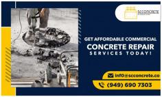 Get Affordable Commercial Concrete Repair Services Today!

With years of experience serving businesses in San Diego, we understand the importance of maintaining safe and functional concrete surfaces for your commercial property. Never let concrete wear negatively impact your business—choose our reliable commercial concrete repair services in San Diego, CA, and enjoy a smooth and safe workspace. Reach SC Concrete today for a consultation!

