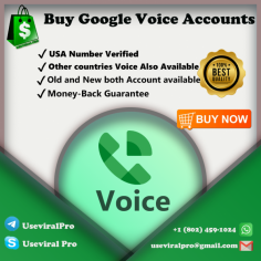 
Buy Google Voice Accounts

➤Email: useviralpro@gmail.com
➤Telegram: UseviralPro
➤Skype: Useviral Pro
➤WhatsApp: +1 (802) 459-1024

https://useviral.pro/product/buy-google-voice-accounts

Buy Google Voice accounts from Useviral Pro. Buy Google Voice Number from here. We sell full USA numbers and Google voice numbers. Also sell UK, CA, AUS and UA Google numbers.
