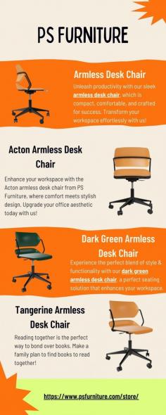 Armless Desk Chair