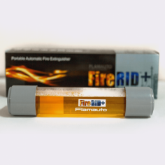 Fire RID+ is an automatic fire extinguisher, especially developers as a part of a fire protection system for professional electrical equipment, like transformers, coils, electric motors, and other devices. but can also protect IT services and other sensitive IT equipment without collateral damages. It can also be used in manufacturing plants to protect machines with electric motors and electronic control units.