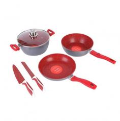 Imitation Pressure Cookware Pans https://www.elyshine.com/product/cookware-sets/
There are various types of pots and pans in the set: die-casting, stretching and imitation pressing, each with its own characteristics, such as lightness, durability, fast heating, even heat conduction and no rusting. 