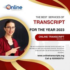 Online Transcript is a Team of Professionals who helps Students for applying their Transcripts, Duplicate Marksheets, Duplicate Degree Certificate ( Incase of lost or damaged) directly from their Universities, Boards or Colleges on their behalf. Online Transcript is focusing on the issuance of Academic Transcripts and making sure that the same gets delivered safely & quickly to the applicant or at desired location.  https://onlinetranscripts.org/