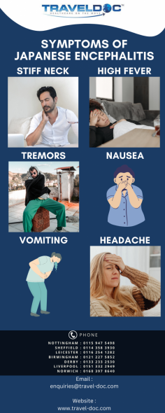 Japanese encephalitis can be a serious illness causing inflammation of the brain. You should consider being immunised against Japanese encephalitis before you travel to certain countries in Southeast Asia and the Far East.
Know more: https://www.travel-doc.com/service/japanese-encephalitis/

