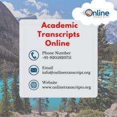 Online Transcript is a Team of Professionals who helps Students for applying their Transcripts, Duplicate Marksheets, Duplicate Degree Certificate ( Incase of lost or damaged) directly from their Universities, Boards or Colleges on their behalf. Online Transcript is focusing on the issuance of Academic Transcripts and making sure that the same gets delivered safely & quickly to the applicant or at desired location.  https://onlinetranscripts.org/