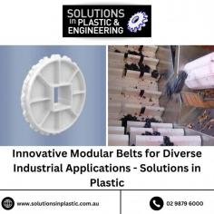 Innovative modular belts at Solutions in Plastic offer optimal efficiency and performance for a variety of industrial applications.
