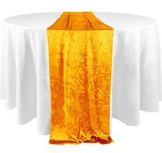 Elevate your event decor with our Crushed Velvet Runner, adding a touch of luxury and sophistication to any table setting. Crafted from high-quality crushed velvet fabric, this runner exudes opulence and texture. Its versatility makes it perfect for weddings, galas, or any special occasion. Create a stunning focal point with our Crushed Velvet Runner, making a lasting impression on your guests. Transform your tables into works of art, blending style and elegance effortlessly. Choose timeless glamour for your events with this exquisite velvet accessory.