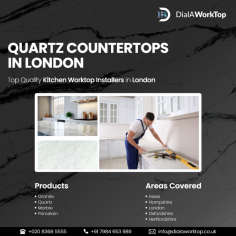 One of the top providers of Quartz countertops in London, DialAWorkTop provides the Best quartz countertops at competitive pricing. Are you trying to find the best Quartz countertops installers for your house? The Best Option for Your Kitchen Space Is DialAWorkTop.



