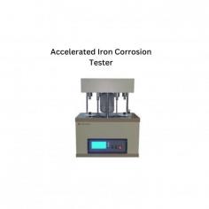 Accelerated iron corrosion tester is a microcomputer controlled system with electric heating mode. The constant stirring in water and oil tank promotes temperature consistency throughout the process.