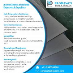 Padmavati Steel & Engg.Co. is a holy person among the most irrefutable maker and provider of Inconel 600 Sheets. Welding Inconel 600 Plates (UNS N06600) can be exhausted by systems for checked metal-turn welding, TIG, and MIG. Inconel 600 Coils can be joined by the typical welding, brazing, and appending process. Composite 600 Sheets are basically given in the toughened condition. Bar stock may should be weight reduced, or reinforced before playing out any heading activities.