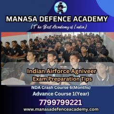 Welcome to the Manasa Defence Academy, where we provide the best Indian Airforce Agniveer exam preparation tips for students aspiring to join the esteemed Indian Airforce. Our crash course and advance course are designed specifically to help you excel in the NDA (National Defence Academy) examination.

 we share valuable insights, strategies, and techniques that will greatly enhance your exam preparation. Our experienced instructors guide you through various subjects of the NDA exam, including mathematics, physics, English, general studies, and more. We focus on strengthening your fundamentals, improving problem-solving skills, and providing effective study material.

With the mission to groom future leaders of the Indian Airforce, we have curated this crash course and advance course to address the specific needs of NDA aspirants. Our expert faculty members are highly qualified, experienced, and dedicated to helping you achieve success in your exams.

Prepare to ace the Indian Airforce Agniveer exam with Manasa Defence Academy. Enroll in our crash course or advance course today and embark on your journey towards a successful career in the Indian Airforce.