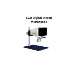 LCD digital stereo microscope  is a bench-top unit that features nine inches HD TFT screen display for easy and comfortable viewing. Built-in LED ring light illuminator with four-zone control of intensity. Provision to save the image and videos for feature reference.