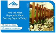 Get Top-Rated Wood Fencing Company Today!

Thinking about hiring the best wood fencing company in Wake Forest to install an exclusive wood border for your lawn? Atlantic Fencing craft the perfect play space for young kids and ensure that your pets won’t accidentally wander the streets while outside. Whether it’s a fence, board-on-board, shadowbox, or other, you’ve got lots of options here.

