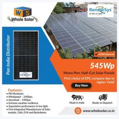 Discover the power of Renewsys Solar Panels, renowned as the best solar panels in India. As the Pan-India distributor, WholeSolar brings you cutting-edge renewable energy solutions for a sustainable future. Explore our range and harness the sun's energy efficiently.