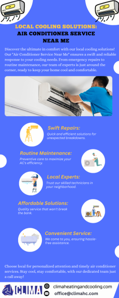 Choose local for personalized attention and timely air conditioner services. Stay cool, stay comfortable, with our dedicated team just a call away! 