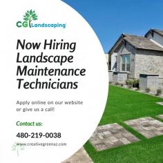 Se esta contratando gente bilingüe para mantenimiento de jardin.

Now Hiring at CGL Landscaping!
Contact for Availability and Positions.

https://creativegreenaz.com/