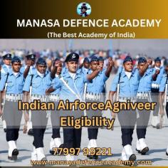 INDIAN AIRFORCE AGNIVEER ELIGIBILITY

comprehensive guide on the eligibility criteria to join the Indian Airforce. all the required information regarding Indian Airforce Agniveer eligibility, including age limits, educational qualifications, physical standards, and more. Whether you aspire to be a pilot, engineer, or join any other prestigious role in the Indian Airforce, understanding the eligibility criteria is vital. Follow along as we break down the requirements step by step, ensuring you have all the necessary information to pursue a career in the Indian Airforce. Join us on this journey and let's dive into the details of Indian Airforce Agniveer eligibility!

call : 77997 99221
web : www.manasadefenceacademy.com
