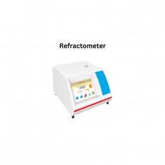 Refractometer  is a table top device for the measurement of refraction index. It is equipped with high level sapphire prism and CCD photosensitive sensors for precise refraction and high speed signal collection. The front panel consists of the FTF touch screen for ease of visual and operational accessibility during the process of melting point determination.