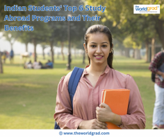 Studying abroad offers Indian students a global perspective and high-quality education. The top 6 study abroad programs	 include MBA, Engineering, Data Science, Project Management, Artificial Intelligence & Machine Learning, and Cyber Security. Benefits include enhanced career prospects, networking, language proficiency, and cultural immersion.
Read More : 
Best Courses to Study in USA
Best Universities to Study in the UK

https://theworldgrad.com/study-resources/6-best-study-abroad-programs-for-indian-students/