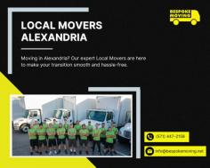 Choose the Top Local Movers in Alexandria Area

When it comes to moving services in Alexandria, look no further than Bespoke Moving. Our team of local movers in Alexandria is dedicated to providing efficient and stress-free relocations. We even offer same-day movers in Alexandria for your last-minute moving needs.