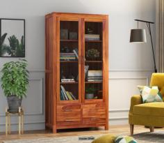 Buy Portus Bookshelf (Honey Finish) Online From Wooden Street