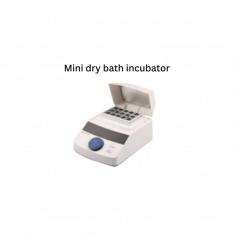 Mini dry bath incubator  is an ideal hypersensitive and portable unit with temperature raises up to 100 °C. Equipped with a heating lid to arrest condensation and evaporation of samples, enhancing incubation processes. Replaceable blocks helps in cleaning and disinfecting purposes. Automated programmable feature stores up to 5 programs. Its light weight and low operational voltage (as low as 12 V) feature enables it to be carried and handled with ease.